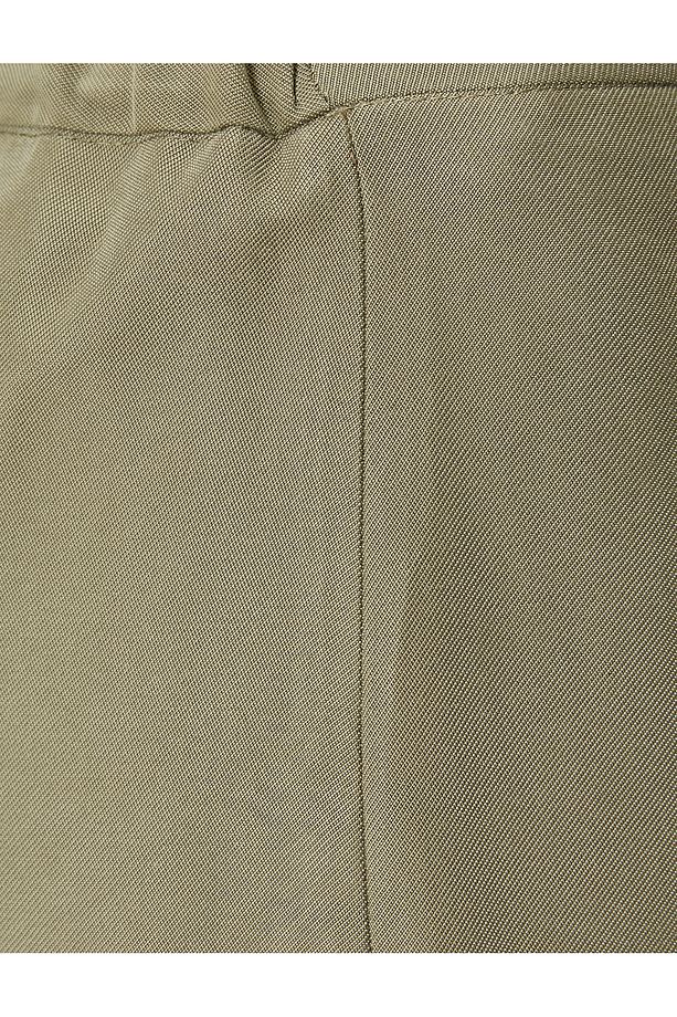Yüksek Bel Geniş Paça Pantolon Modal Kumaş - 6