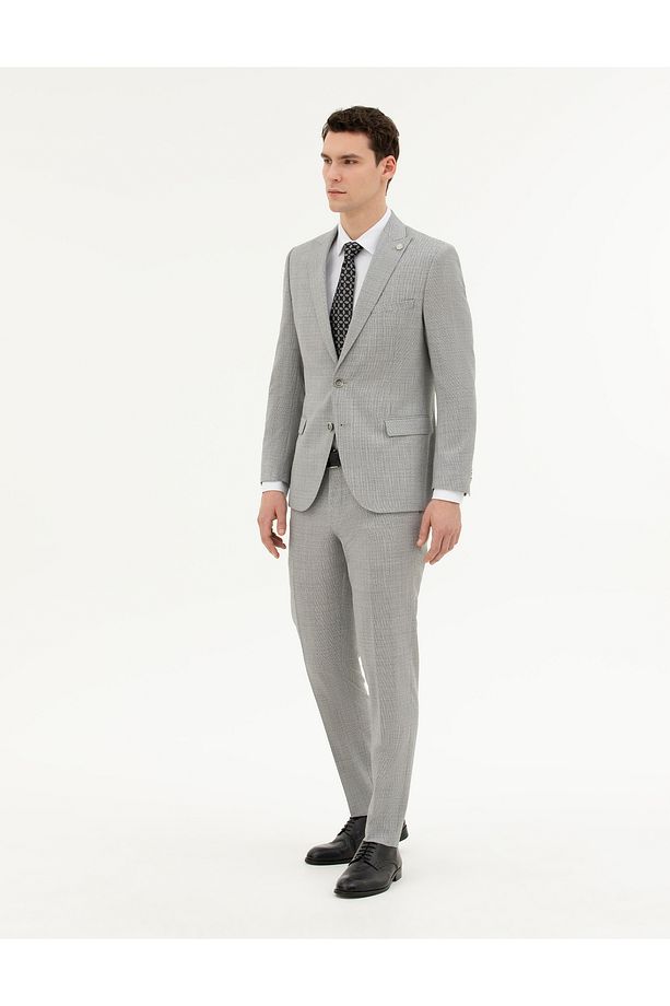 Açık Gri Ex. Slim Fit Yün Takım Elbise 50285280-VR001 - 1