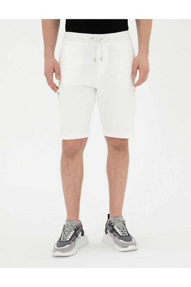 Ekru Regular Fit Örme Şort 50288263-VR019 - 2