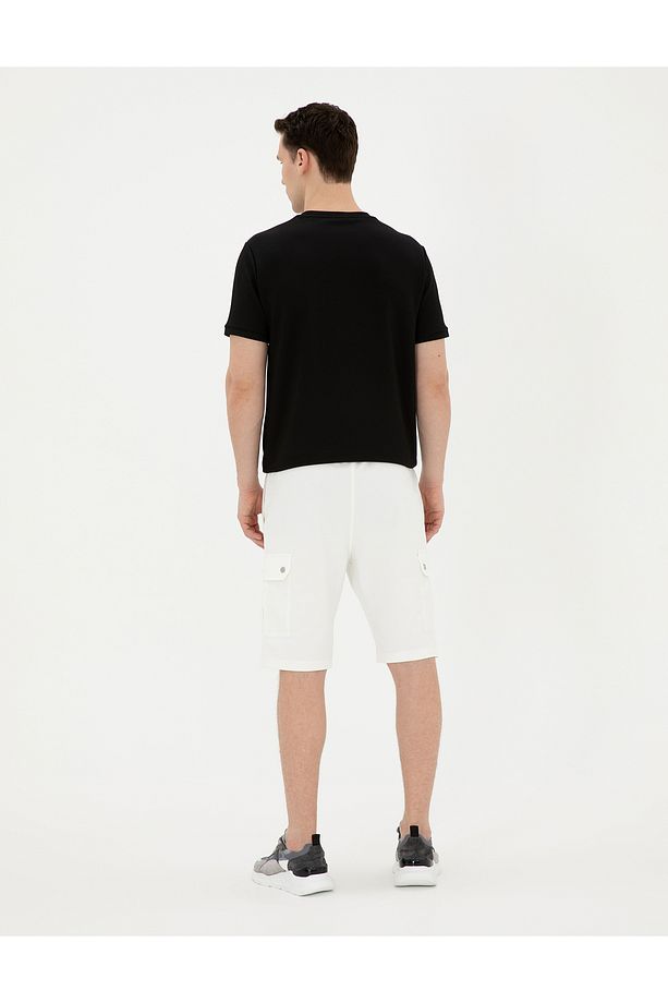 Ekru Regular Fit Örme Şort 50288263-VR019 - 4