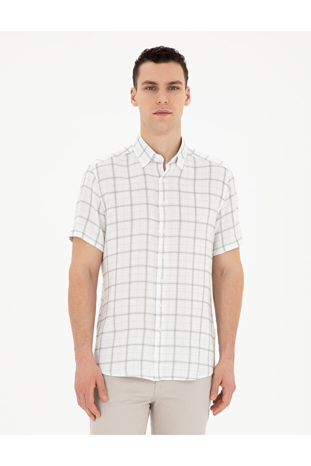 Green Regular Fit Short Sleeve Shirt 50288567-Vr016