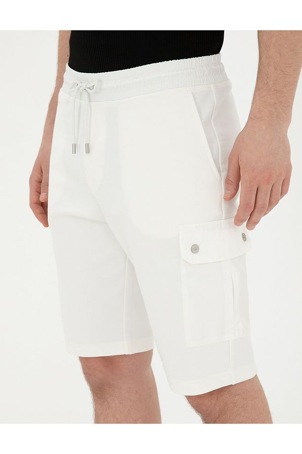 Ekru Regular Fit Örme Şort 50288263-VR019 - 6