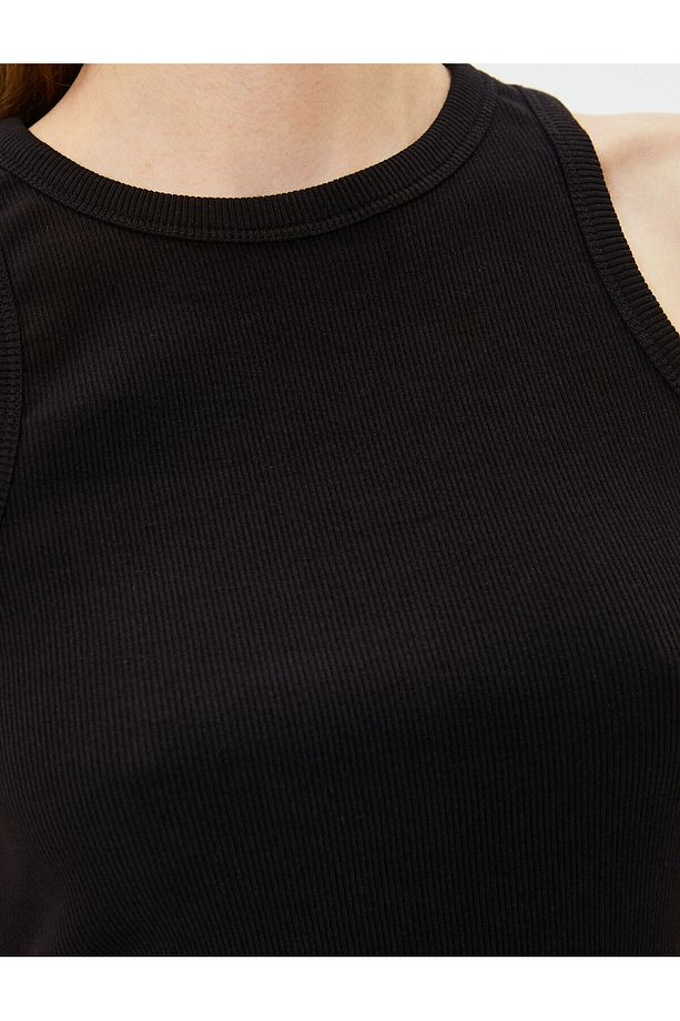 Halter Yaka Atlet Fitilli Basic Pamuklu - 5
