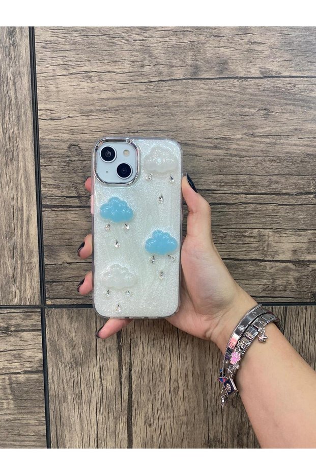 iPhone 15 Compatible 3D Decorated Embossed Phone Case
