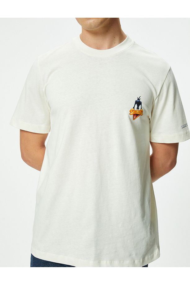 Daffy Duck Tişört Lisanslı Kısa Kollu Bisiklet Yaka Pamuklu - 5