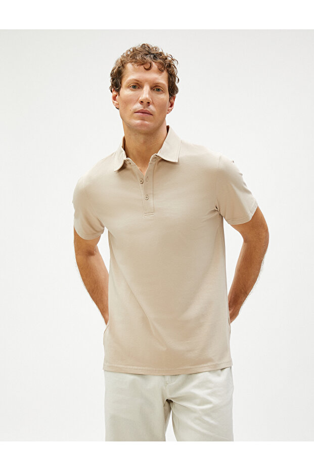 Basic Tişört Polo Yaka Pamuklu - 3