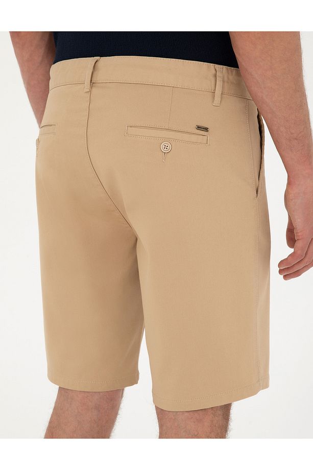 Camel Slim Fit Dokuma Şort 50291544-VR015 - 6