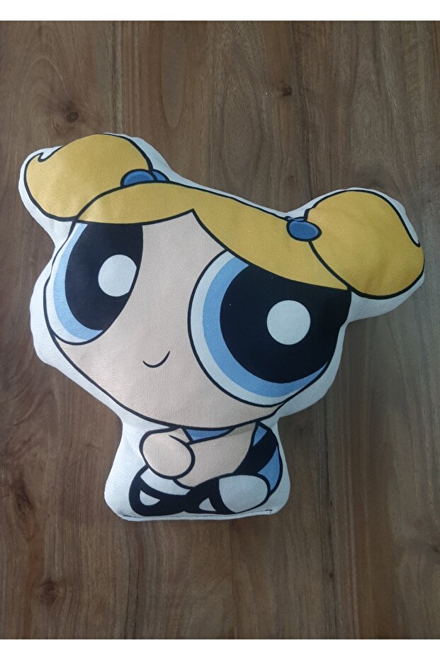 Power Puff Girls Bubbles Patterned Shaped Design Chibi Character Pillow