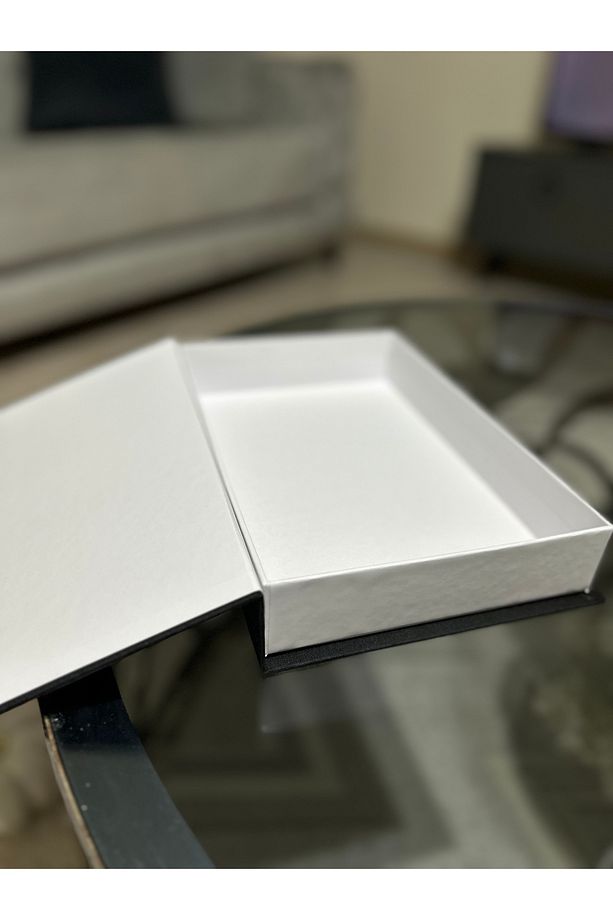 Beyaz seramik kabak ve kumaş kaplı dekoratif kitap kutusu seti - 7