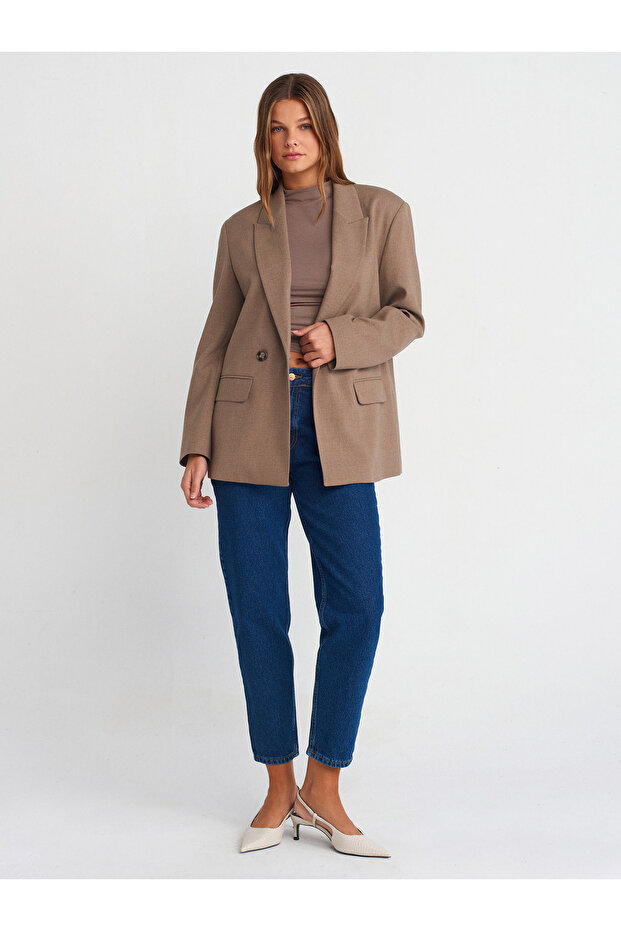 60752 Blazer Ceket-Camel - 3