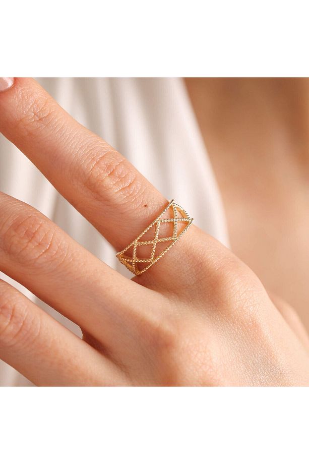 14k Altın Piramit Yüzük Desing - 2