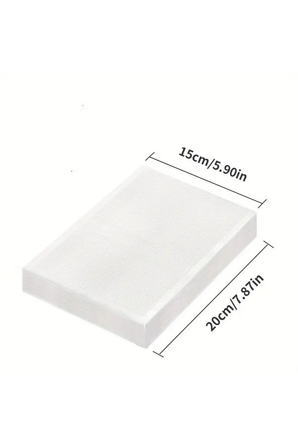 15x20 Cm, 25 Adet Ev Tipi Tırtıklı Vakum Makinesi Poşeti - 3