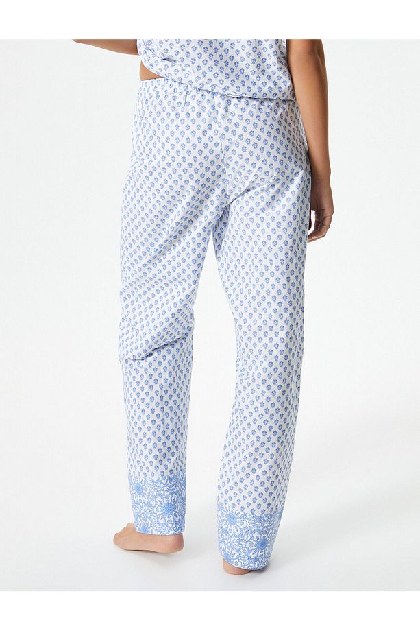 Pijama Altı Desenli Düz Paça Pamuklu - 4