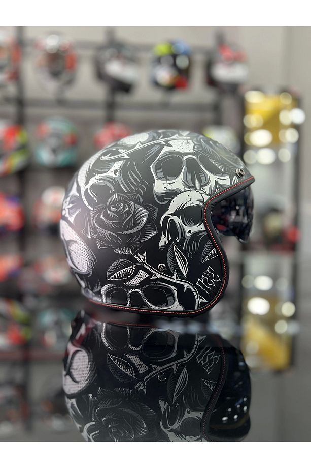 Helmets Le Mans 2 Sv Breakout B2 Mat Siyah Yarım Kask - 5