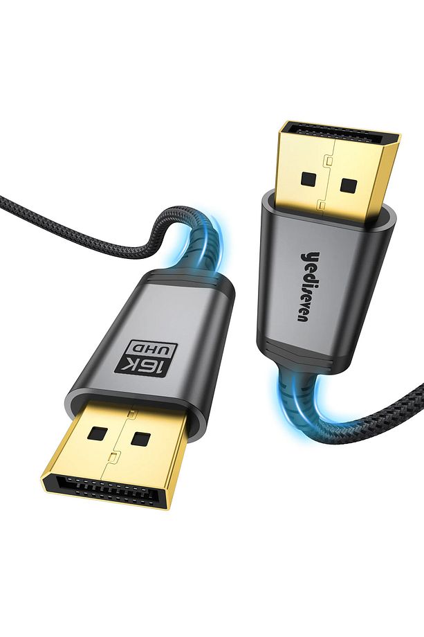 Displayport to Displayport Dp 2.1 Görüntü Aktarma Kablosu 16K@60Hz 80Gbps 3 Metre - 2