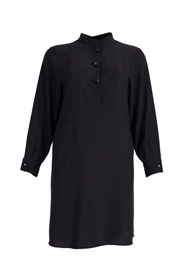 Patı İşlemeli Detaylı Tunik - 1