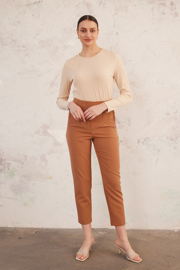 Yüksek Bel Pantolon - 3
