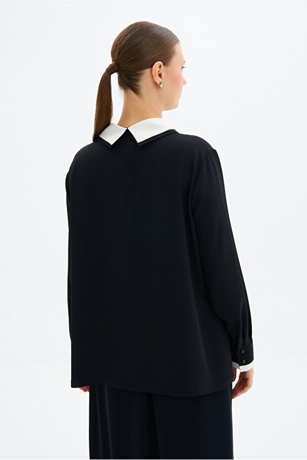 Yakası İşlemeli Bluz - 6