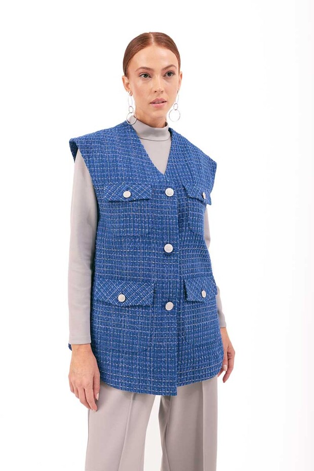 Cep Detaylı Yelek - 5