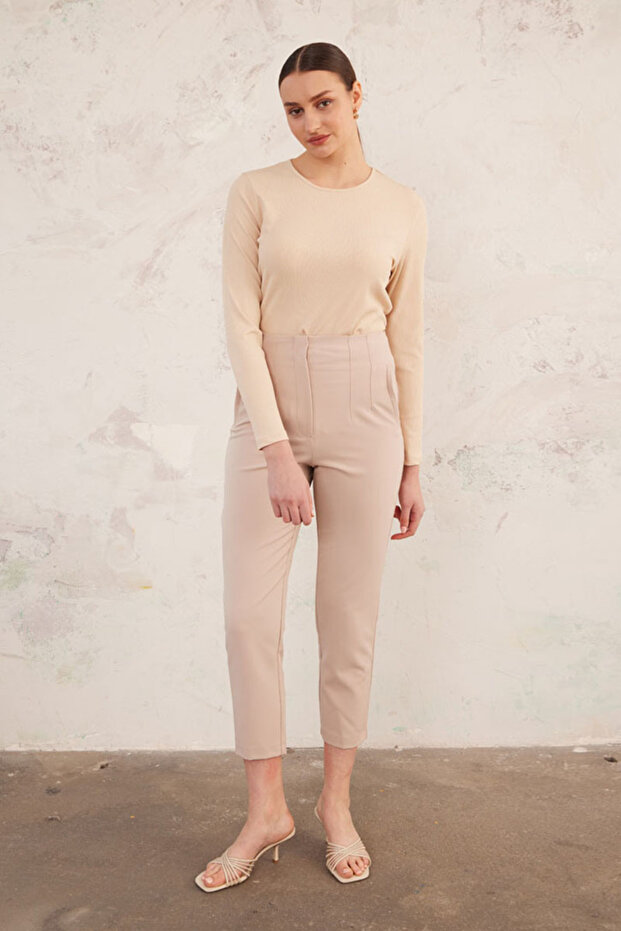 Yüksek Bel Pantolon - 4