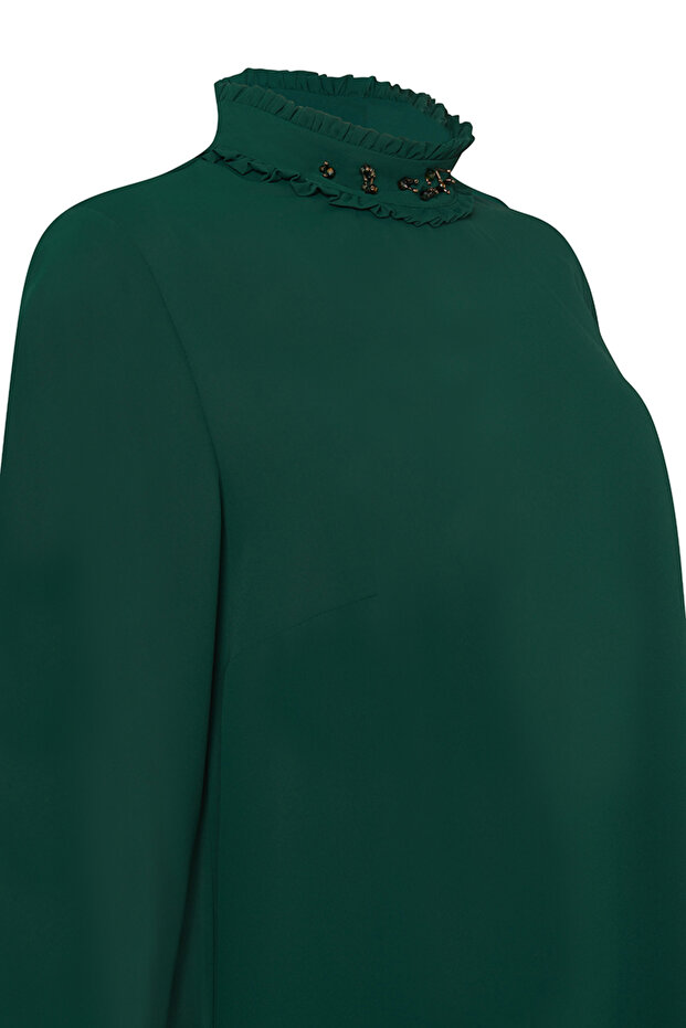 Dik Yaka İşlemeli Tunik - 2