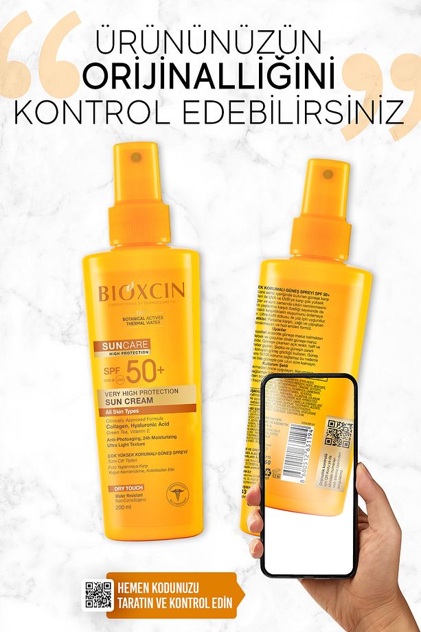 Sun Care Tüm Ciltler Için Güneş Spreyi Spf 50 200 ml 3 adet - 8