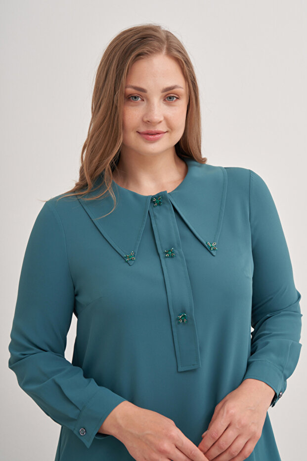 15748112   - تونيك ذو ياقة كبيرة - 3