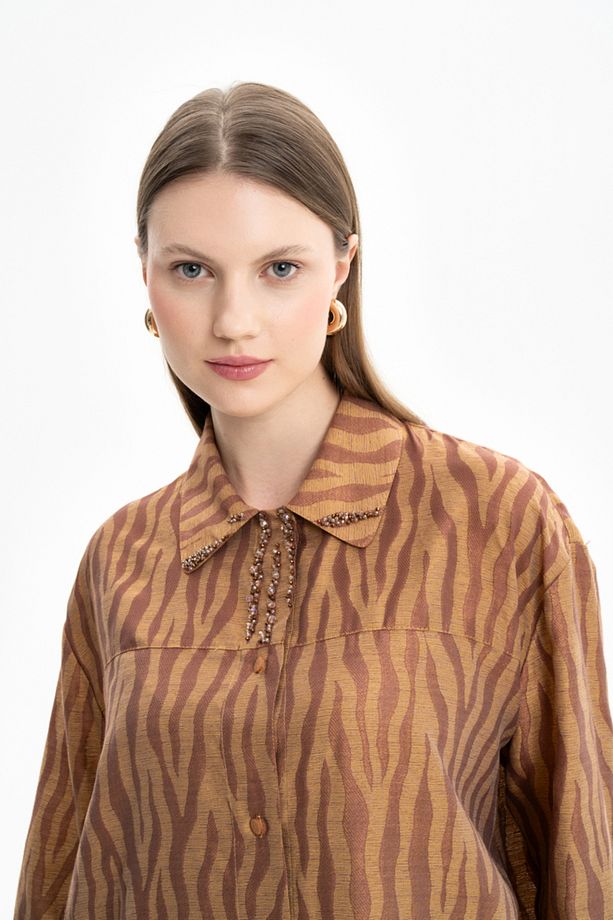Zebra Desen İşlemeli Tunik - 2