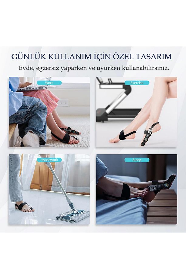 Halluks Valgus Bunyon Gece Ateli Ayarlı Ayak Baş Parmak Kemik Eğriliği Çıkıntısı Düzeltici Aparat - 5
