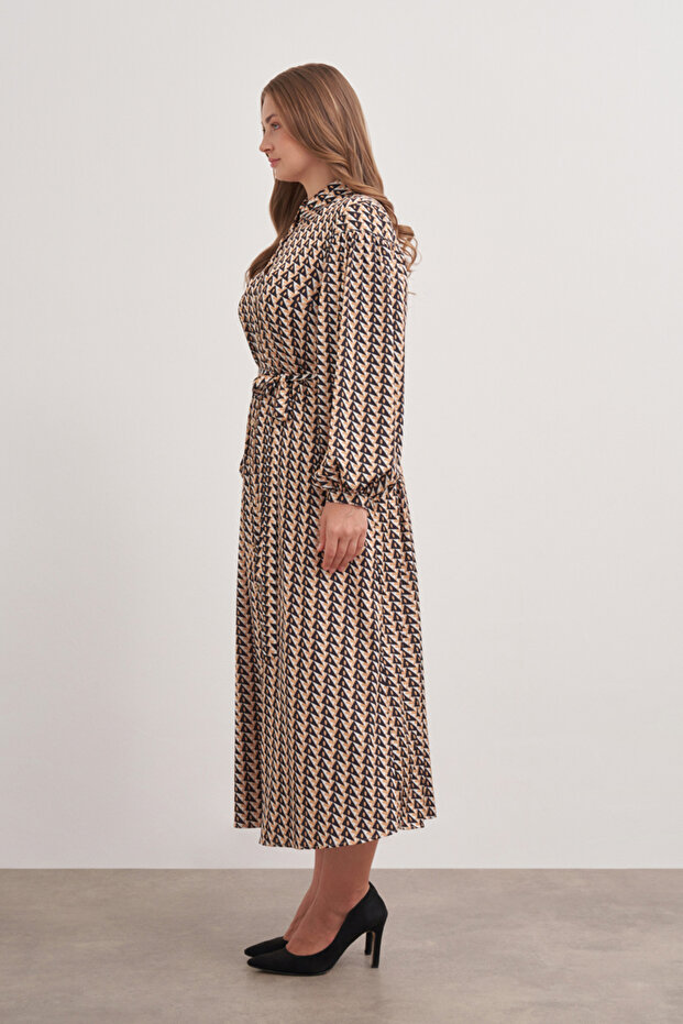 4638112 Balon Kol Elbise - 2