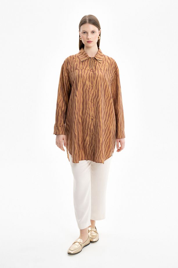 Zebra Desen İşlemeli Tunik - 5