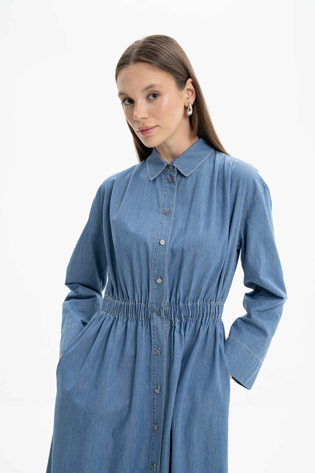 Beli Lastikli Jean Pardösü - 4