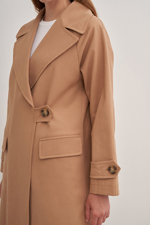 7177111 Tek Düğmeli Pardösü - 2