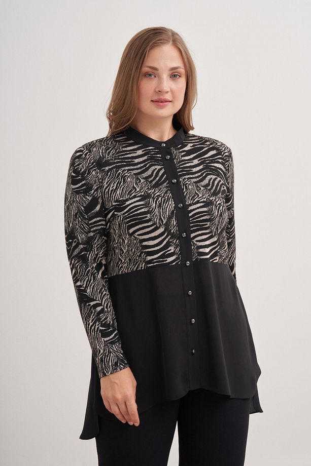2675112 Zebra Desenli Bluz - 4