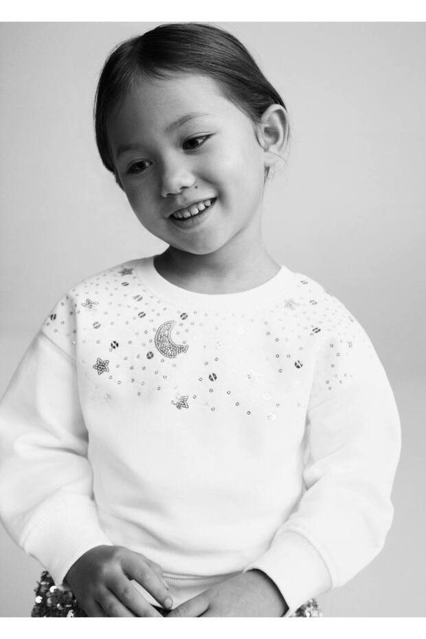 Pul Detaylı Sweatshirt - 1