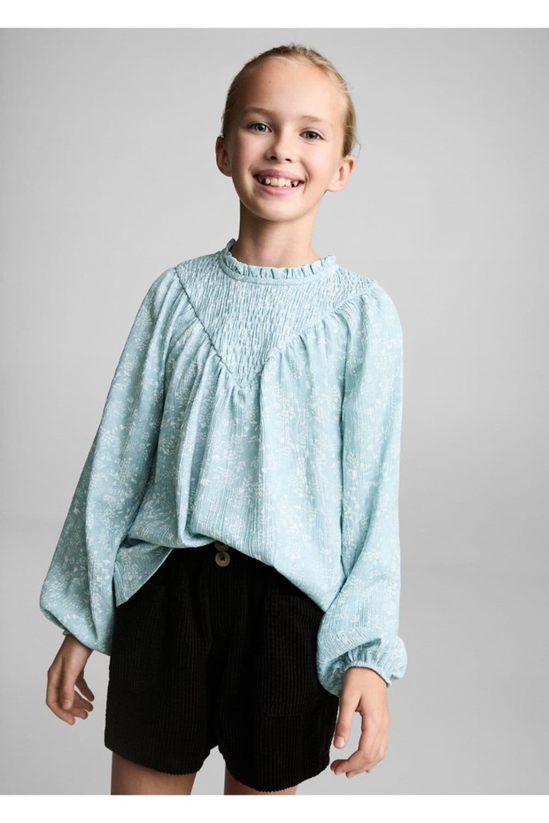 Fitilli Kadife Paperbag Şort - 1