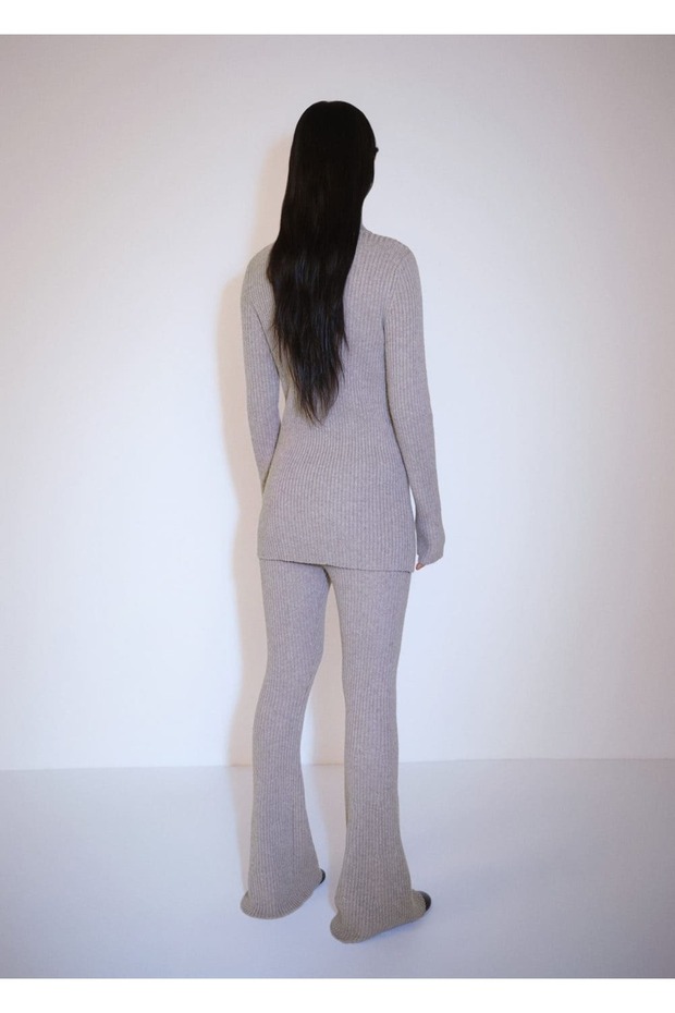 Fermuarlı fitilli kazak - 4