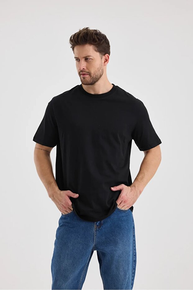 Pocketless Short Sleeve Solid Classic Basic T-Shirt - 4