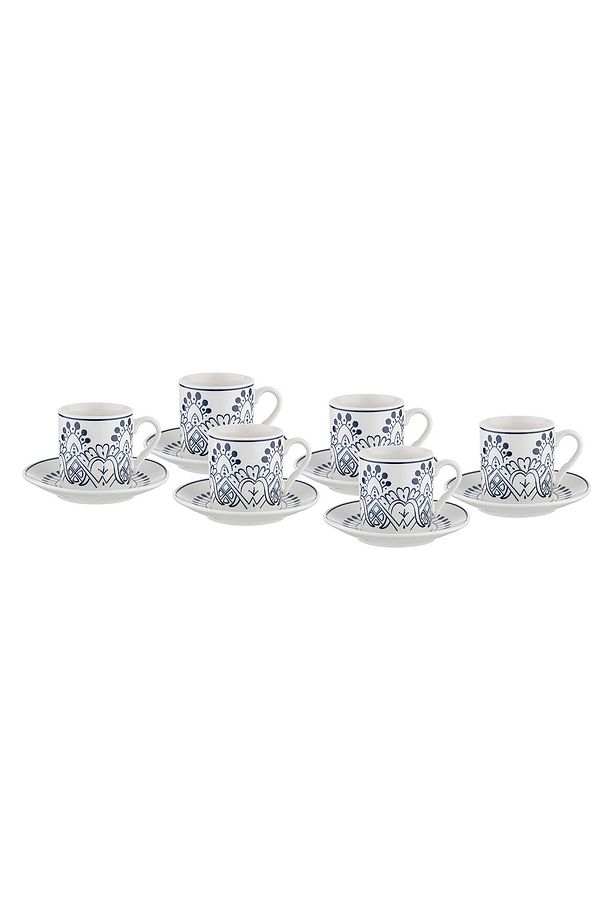 Soul New Bone 6 Kişilik Kahve Fincan Takımı 90 ml Mavi - 8