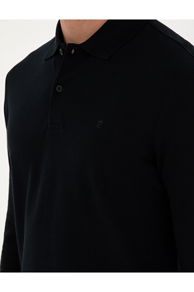 Siyah Slim Fit Basic Sweatshirt 50294438-VR046 - 7