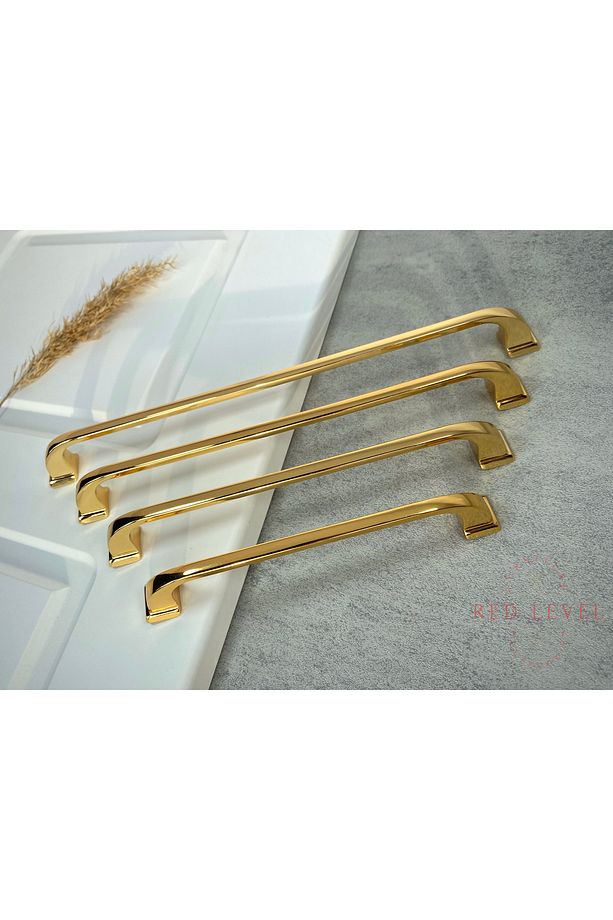 Defne 160 mm Altın Modern Kulp Modelleri Lüks Country Mutfak Dolap Çekmece Mobilya Kulbu - 3