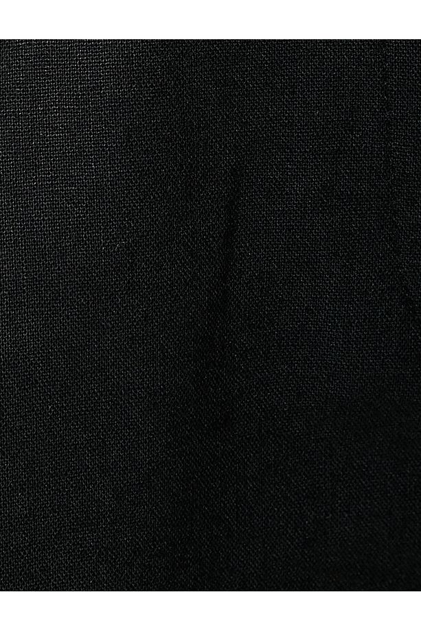 Keten Şort Pileli Cepli - 6