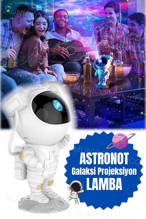 Yeni Astronot Galaxy Yıldız Projektör Yıldızlı Gece Lambası Bulutsusu Galaxy Uzay Projektörü Yıldız - 2