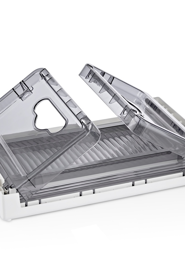4-Piece Stackable Folding Organizer with Storage Shelf and Moving Wheels - 6