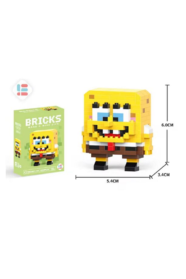 Sünger Bob, Bay Yengeç, Patrick, Squidward Figürü 3d Yapboz Puzzle Yapı Oyuncakları - 4
