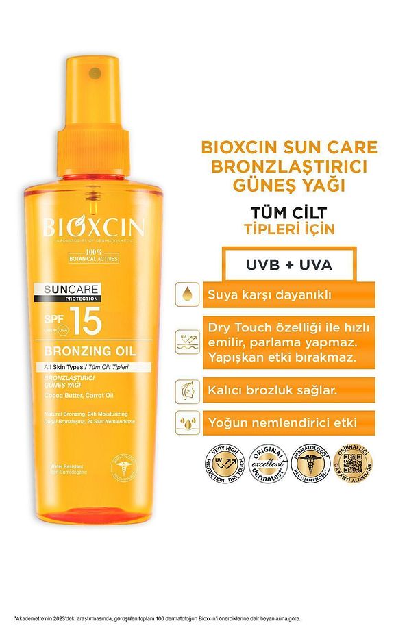 Sun Care Bronzlaştırıcı Yağ Spf15 200 ml 2 adet - 4