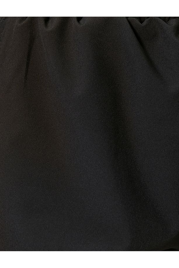 Taytlı Şort Mini Yüksek Bel Renk Bloklu Slim Fit - 6