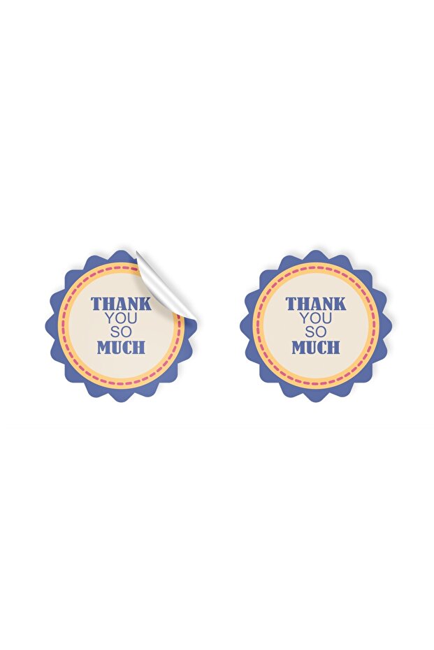 48 Pieces of Art Stickers and Cargo Labels - Thank You so Much - 04