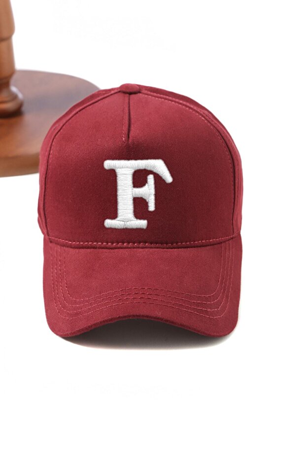 Luxury Gabardine Baseball Cap with Letter F