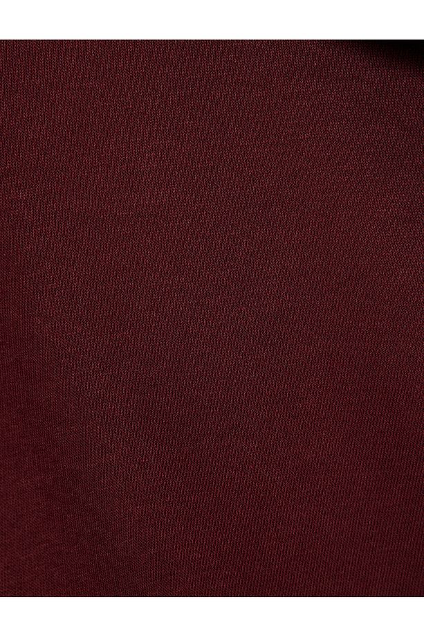 Şardonlu Oversize Fermuarlı Sweatshirt Yıldız Işlemeli Kanguru Cepli - 6